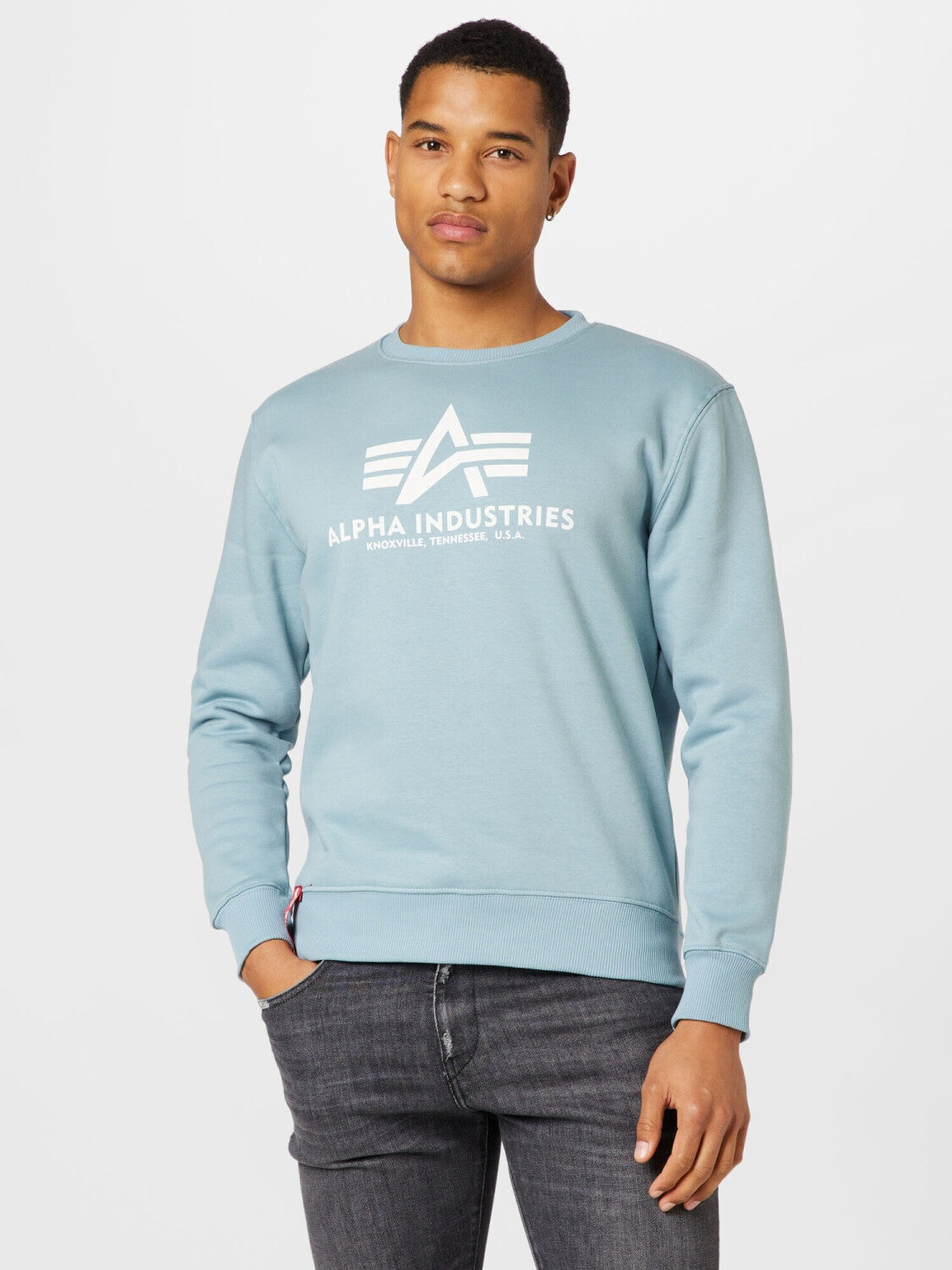 Alpha Industries Basic Sweater Sweatshirt blue Pánsky Pulóver
