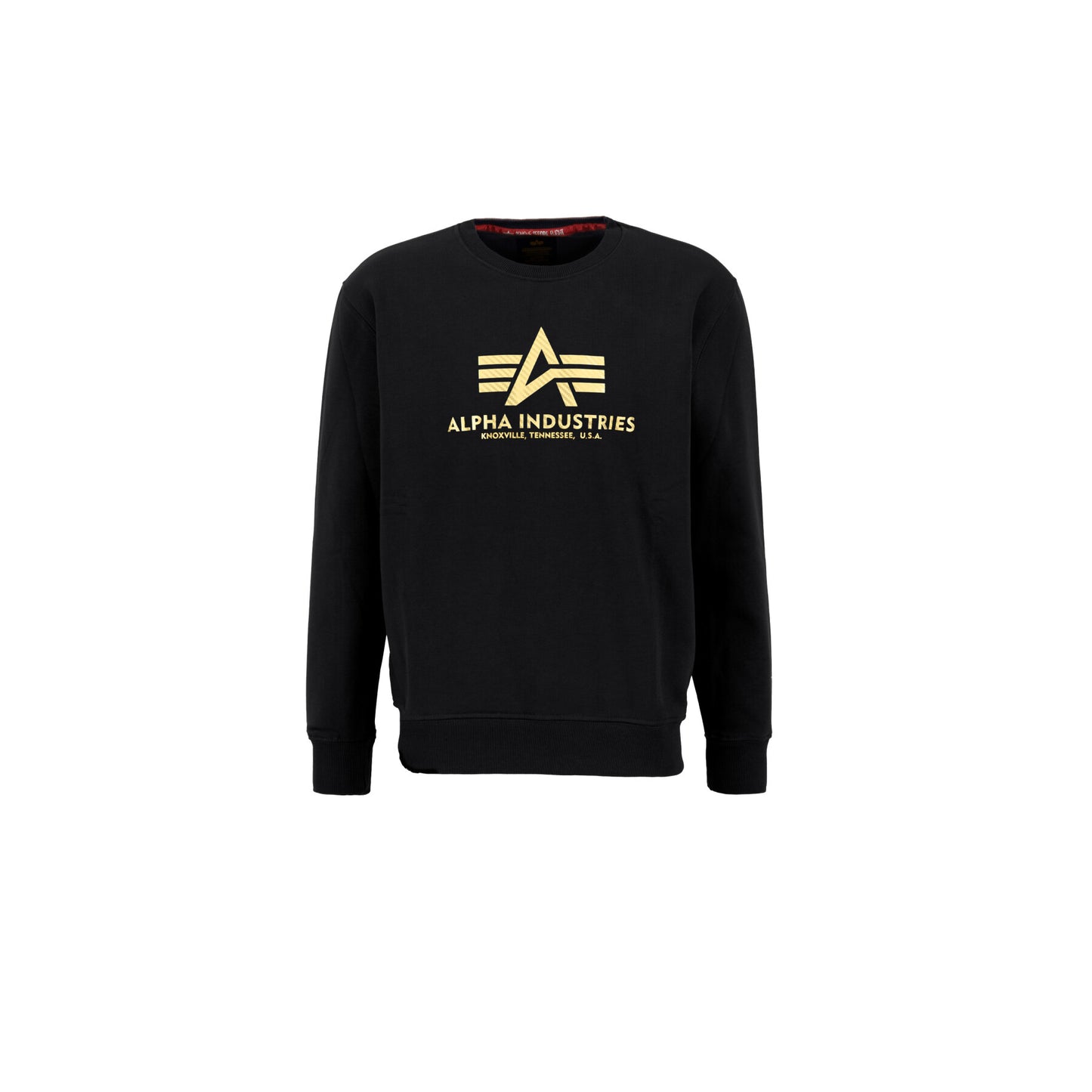 Alpha Industries Herren Basic Sweater Carbon black/gold Pánska Mikina