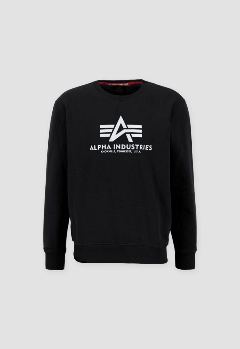 Alpha Industries Herren Basic Sweater Carbon black / silver Pánska Mikina