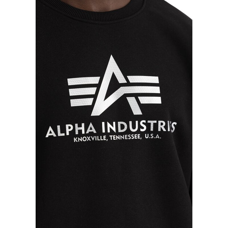 Alpha Industries Herren Basic Sweater Carbon black / silver Pánska Mikina