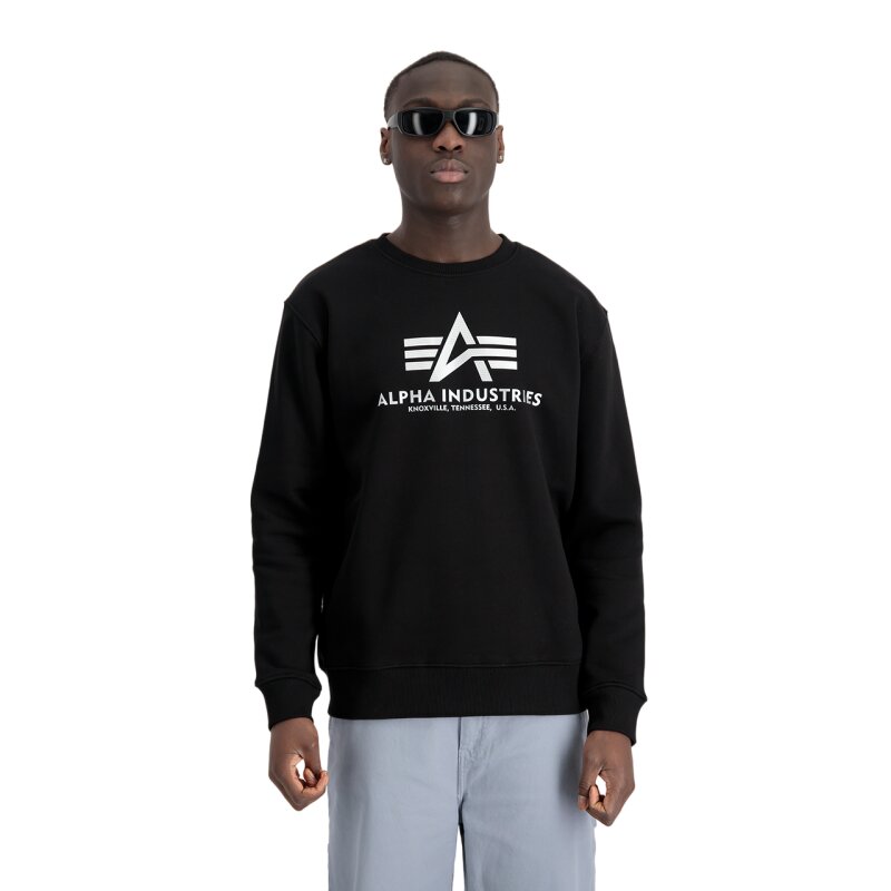 Alpha Industries Herren Basic Sweater Carbon black / silver Pánska Mikina