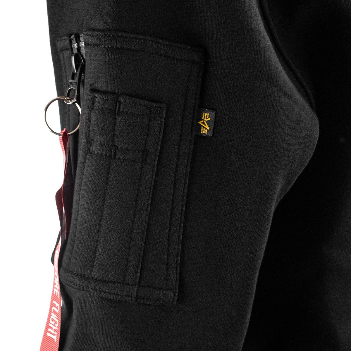 Alpha Industries Inc Alpha Hoodie - BLACK Pánska Mikina