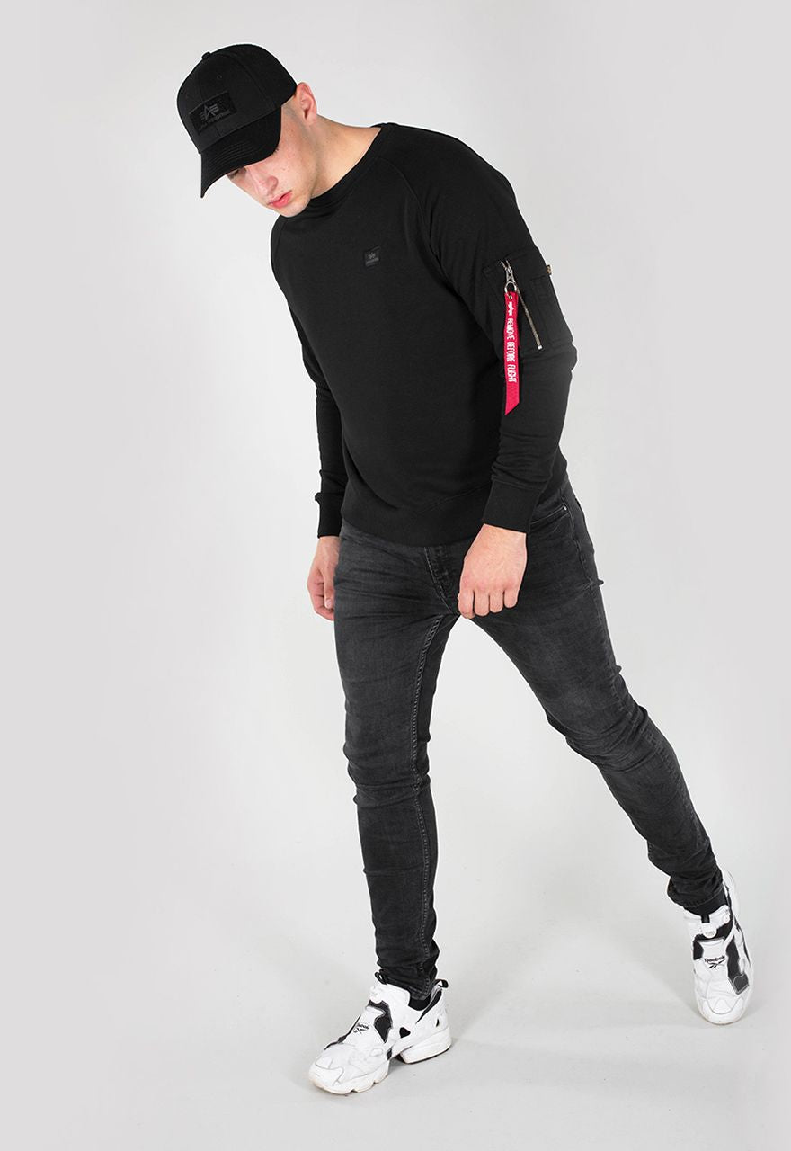 Alpha Industries X-Fit Sweat Hoodies / Sweatshirts Black Pánska Mikina