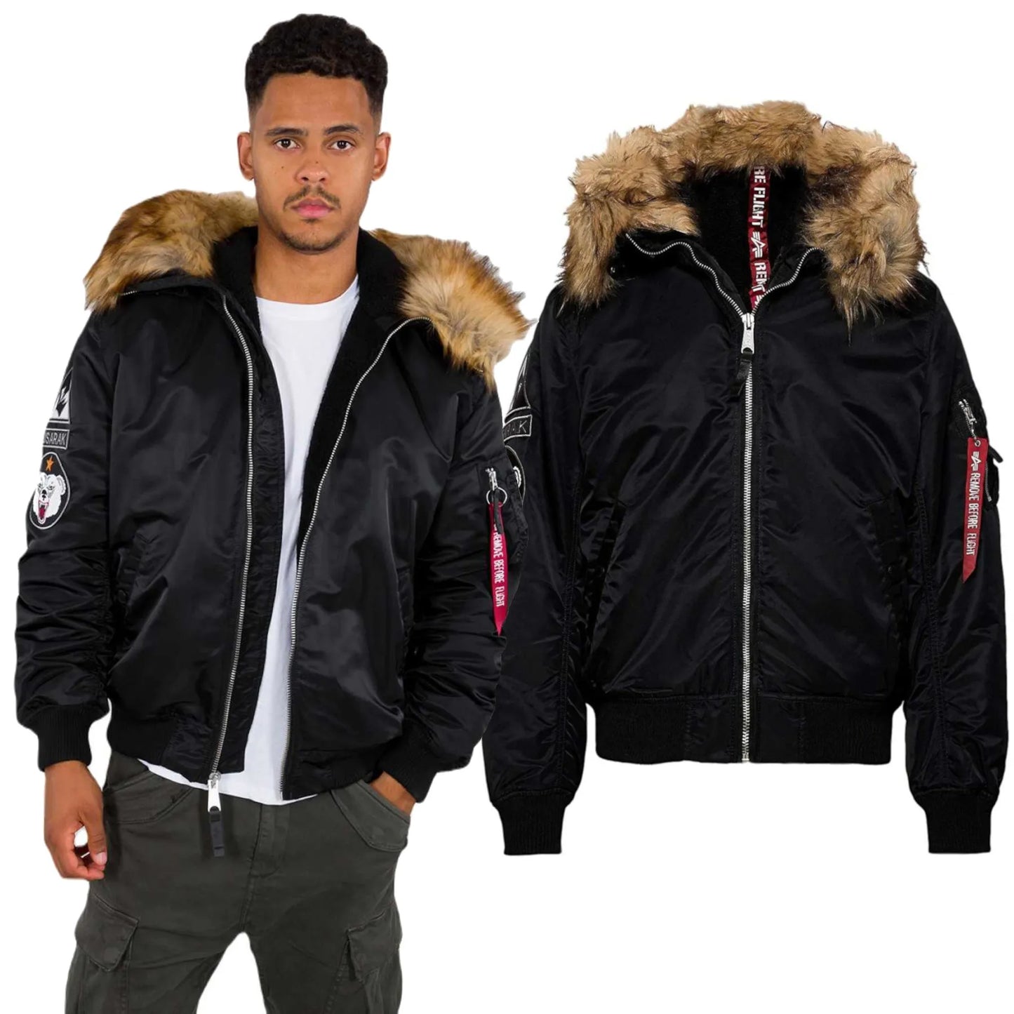 Alpha Industries pánska bunda MA-1 Arctic čierna