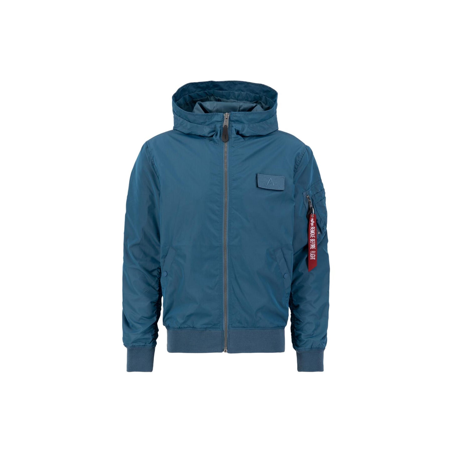 Alpha Industries pánska bunda MA-1 LW s kapucňou modrá