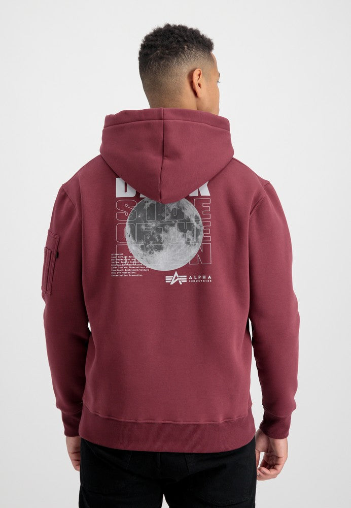 Alpha Industries pánska mikina Dark Side burgundy s kapucňou