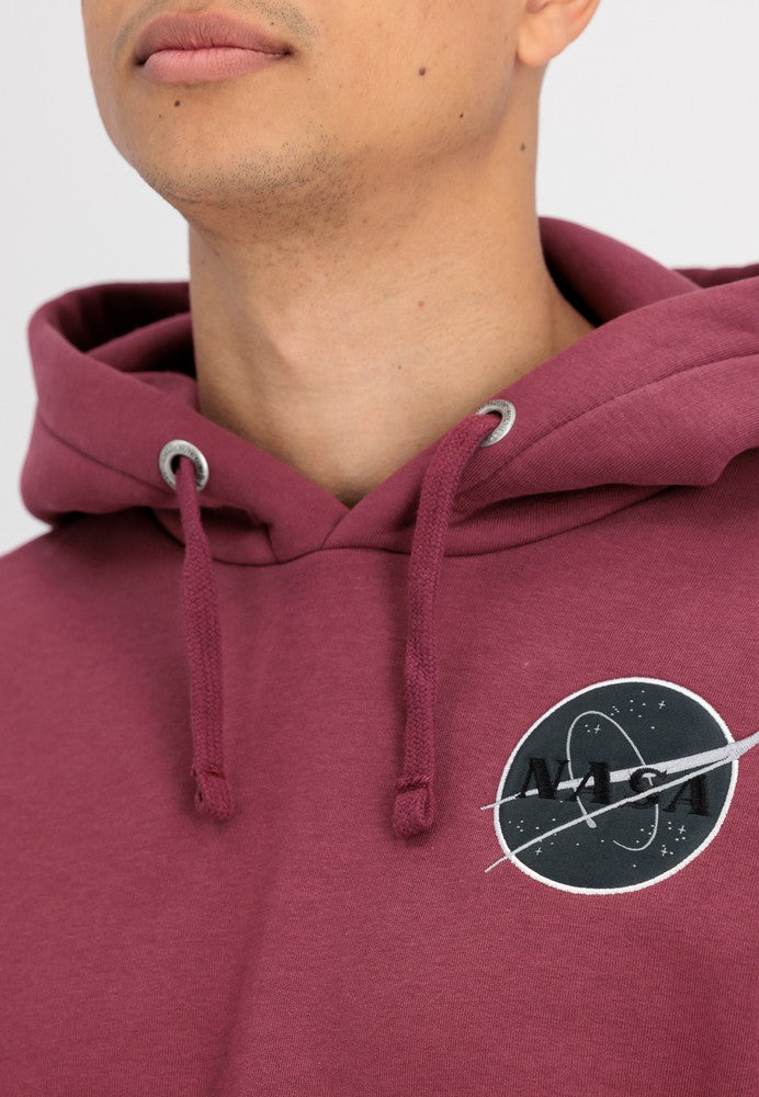 Alpha Industries pánska mikina Dark Side burgundy s kapucňou