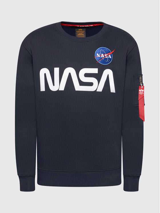 Alpha Industries pánska mikina NASA Reflective tmavomodrá