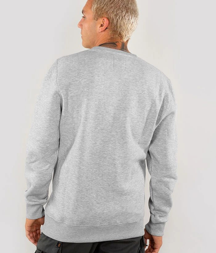Alpha Industries pánska mikina bez kapucne sivá