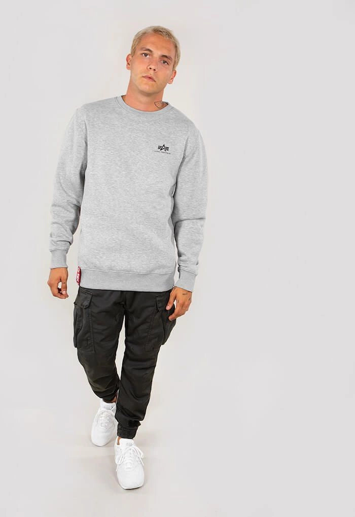 Alpha Industries pánska mikina bez kapucne sivá