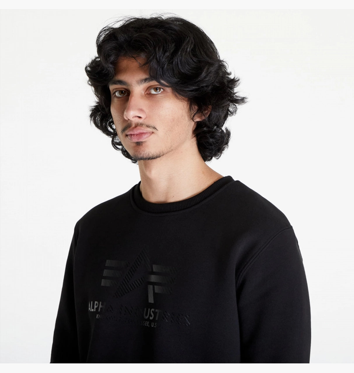 Alpha Industries pánska mikina čierna bez kapucne