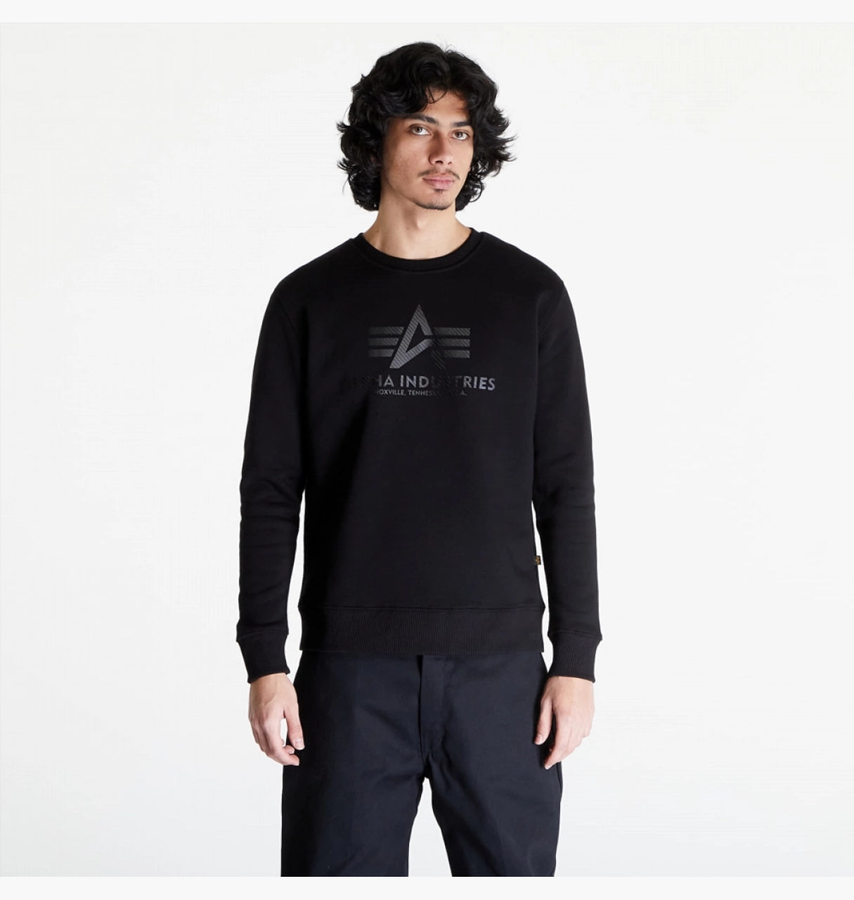 Alpha Industries pánska mikina čierna bez kapucne
