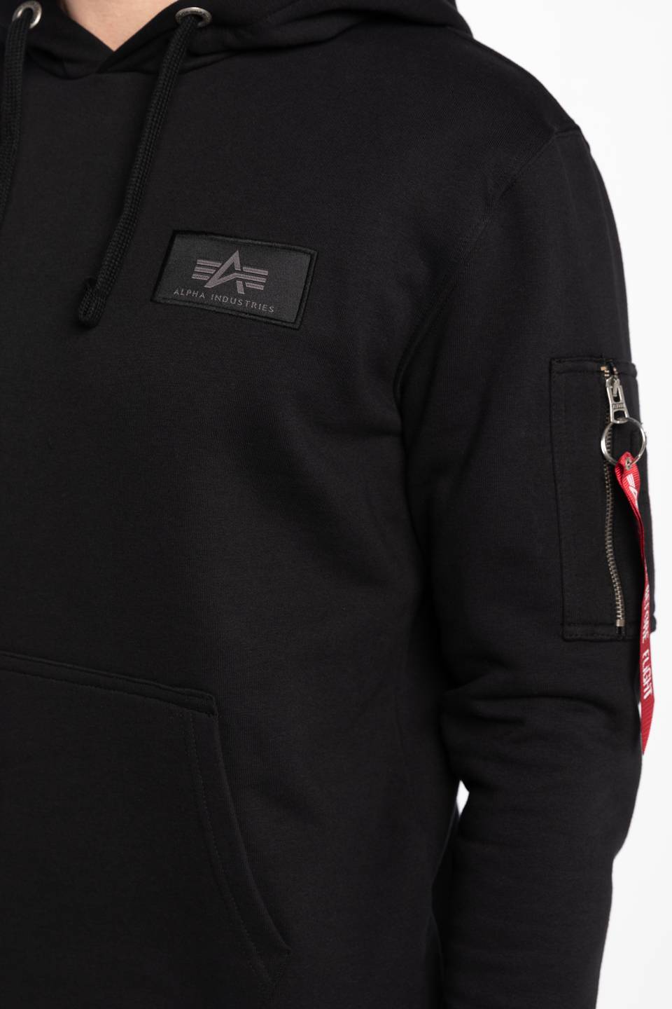 Alpha Industries pánska mikina čierna s kapucňou