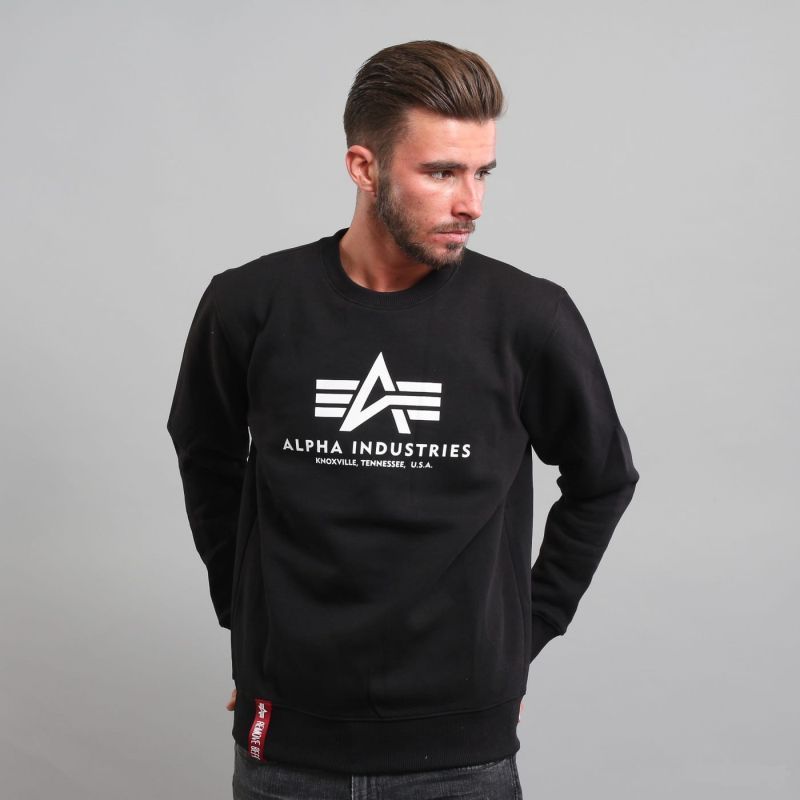 Alpha Industries pánska mikina čierna s logom