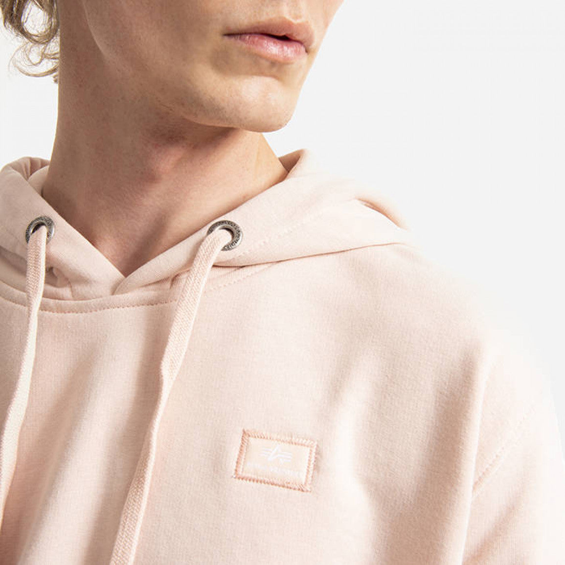 Alpha Industries pánska mikina s kapucňou - ružová