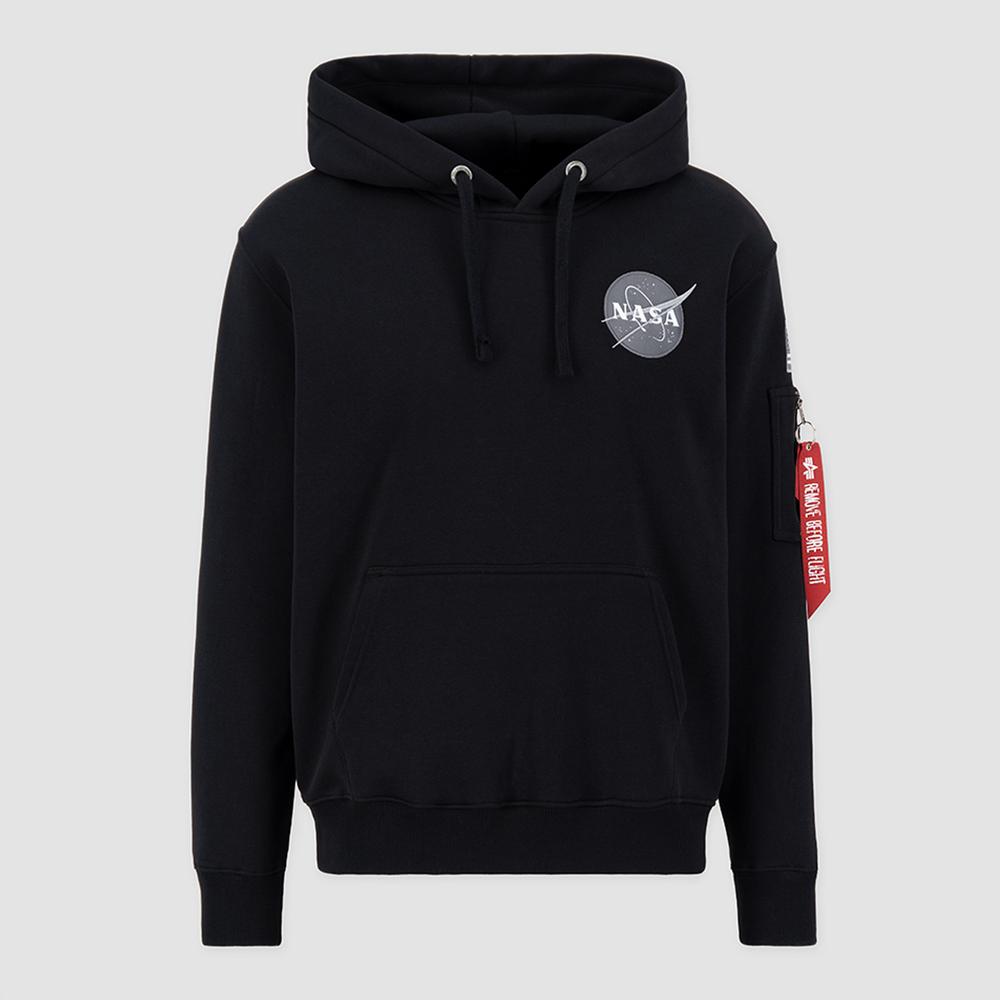 Alpha Industries pánska mikina s kapucňou Space Shuttle Hoody čierna