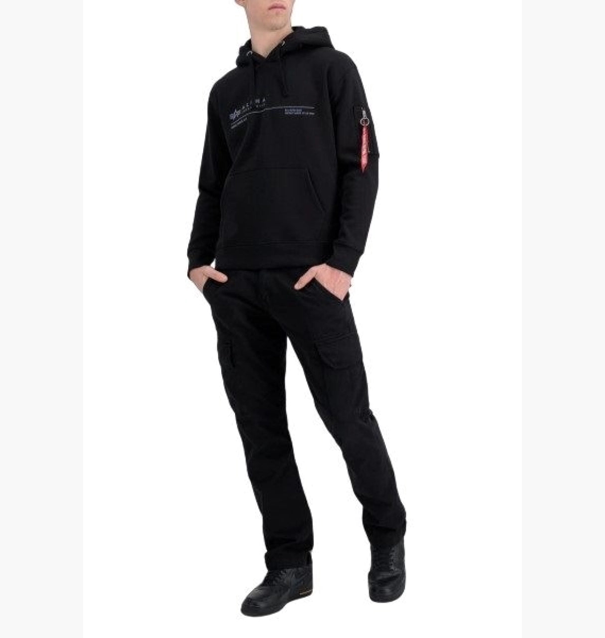 Alpha Industries pánska mikina s kapucňou čierna