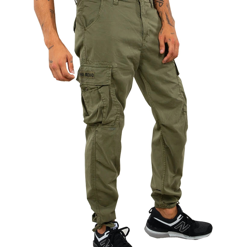 Alpha Industries pánske nohavice cargo Squad - olivové