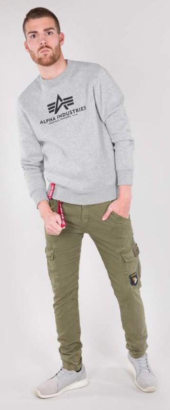 Alpha Industries pánske cargo nohavice zelené Slim Fit