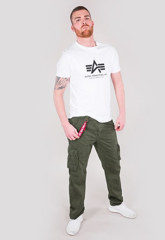 Alpha Industries pánske cargo nohavice zelené s viacerými vreckami