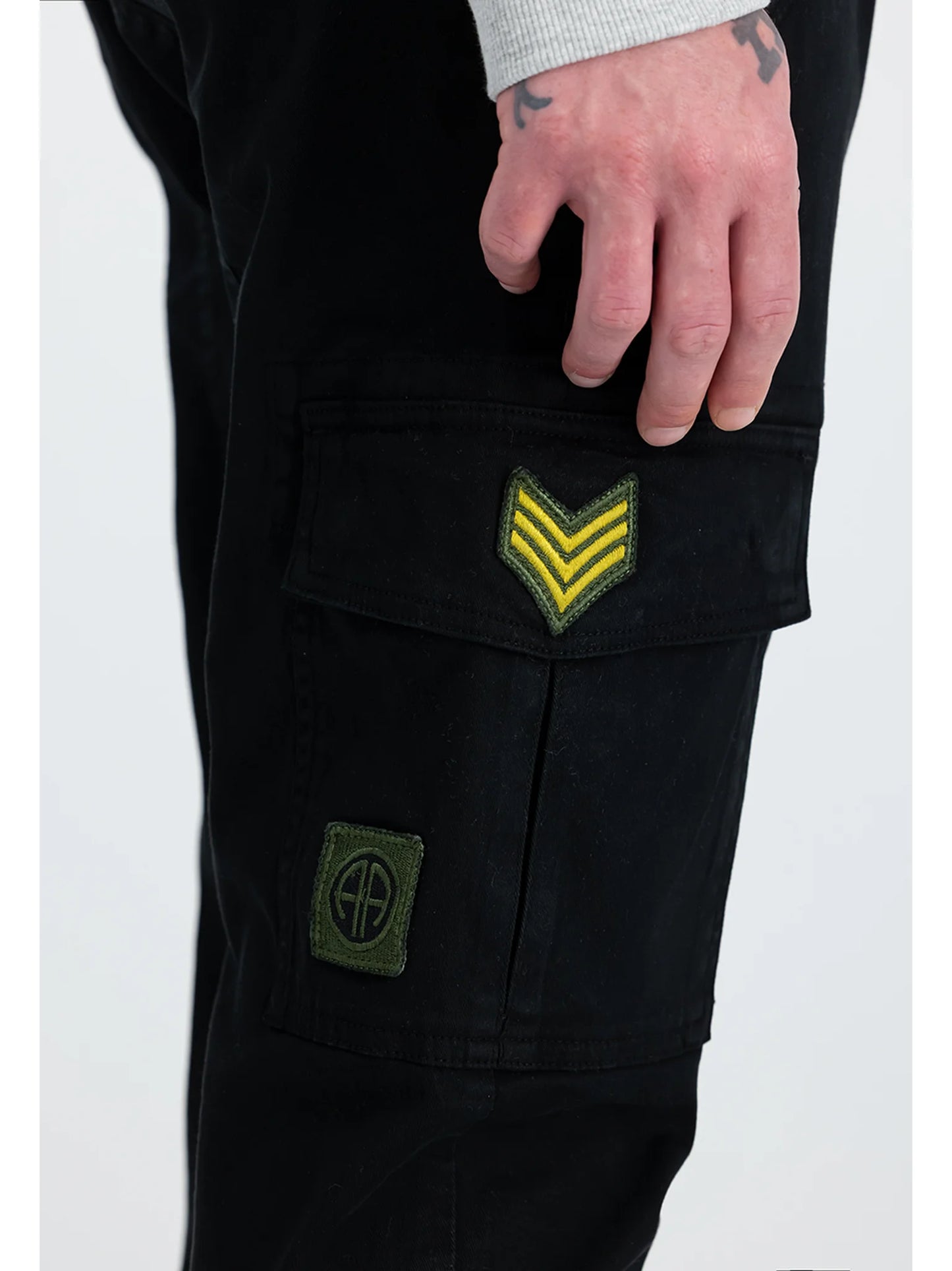 Alpha Industries pánske nohavice Petrol Patch, čierna