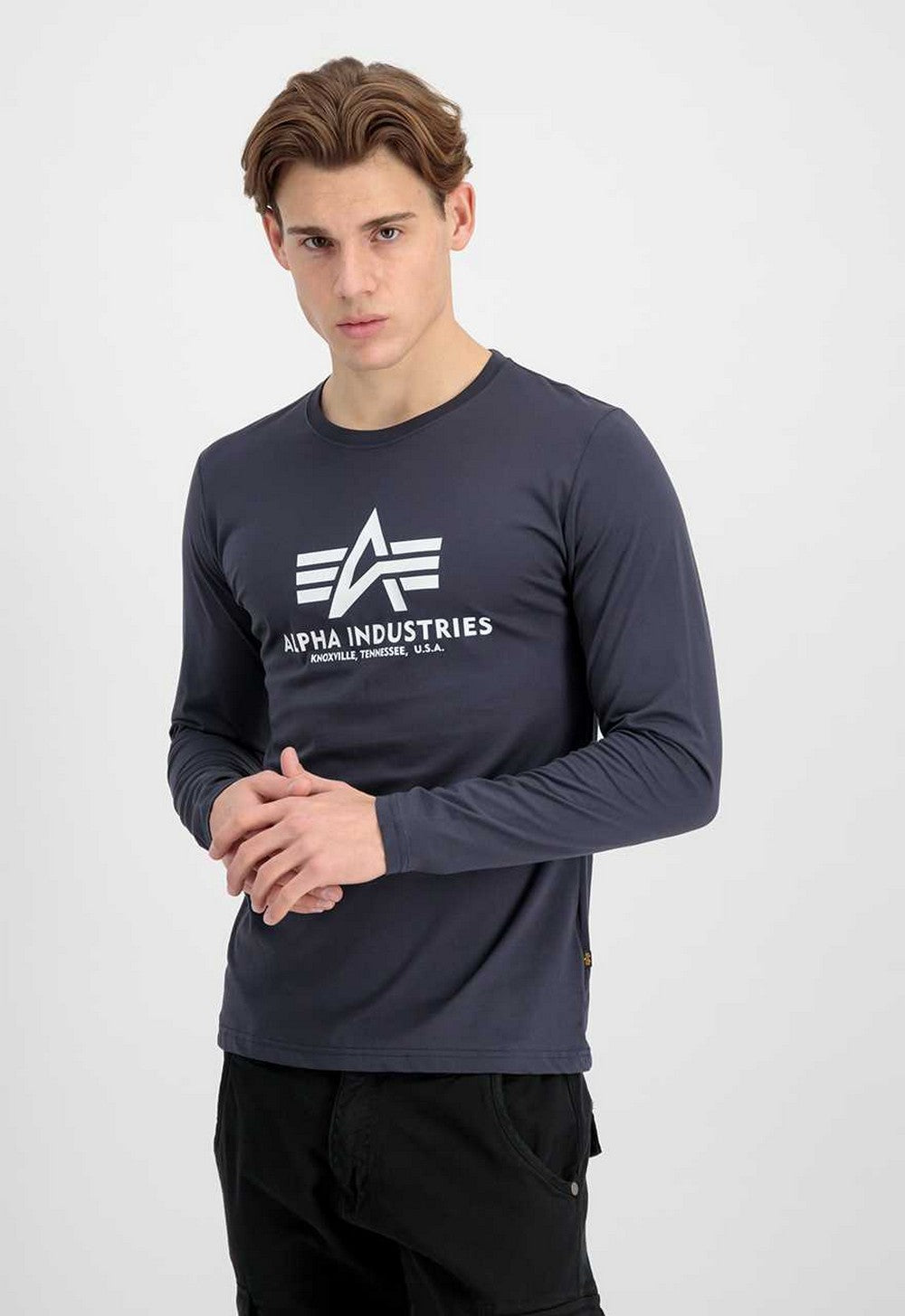Alpha Industries pánske tričko Basic T - LS tmavosivé