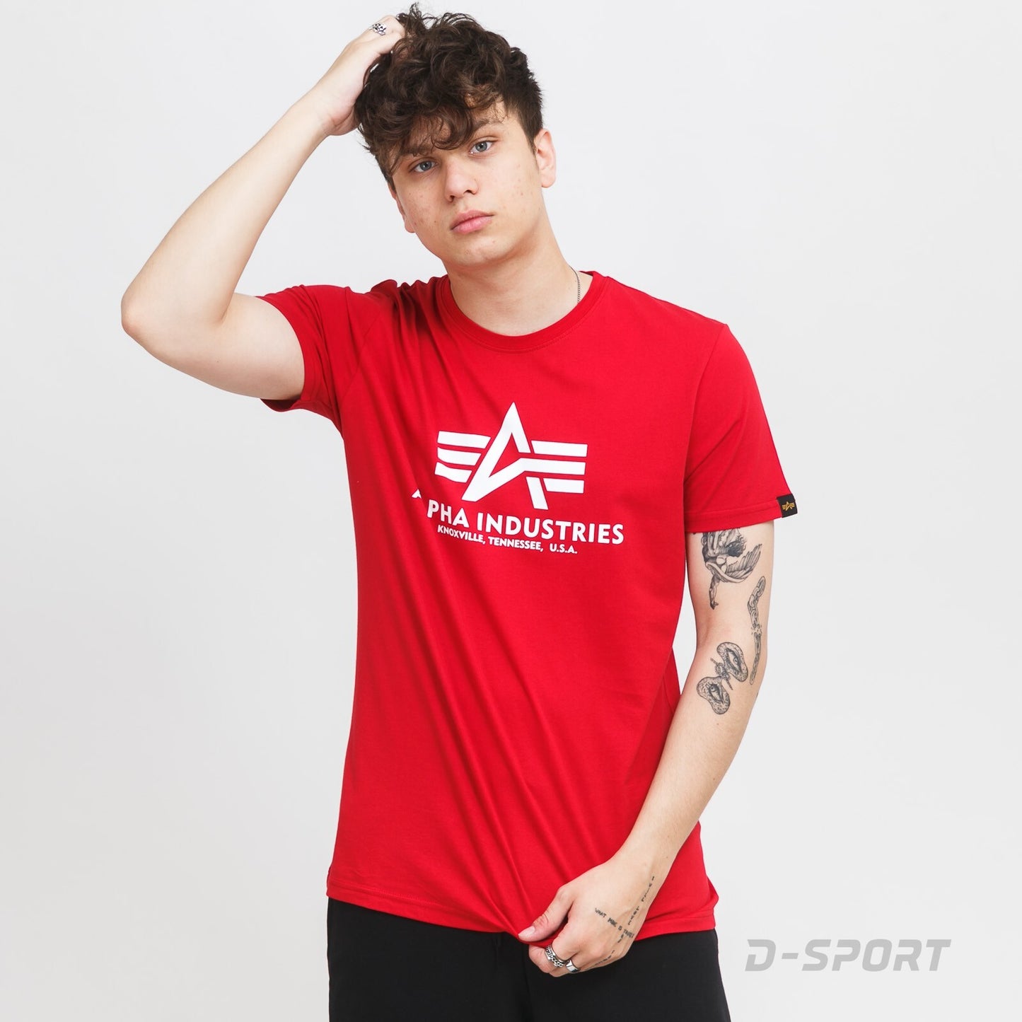 Alpha Industries pánske tričko Basic červené