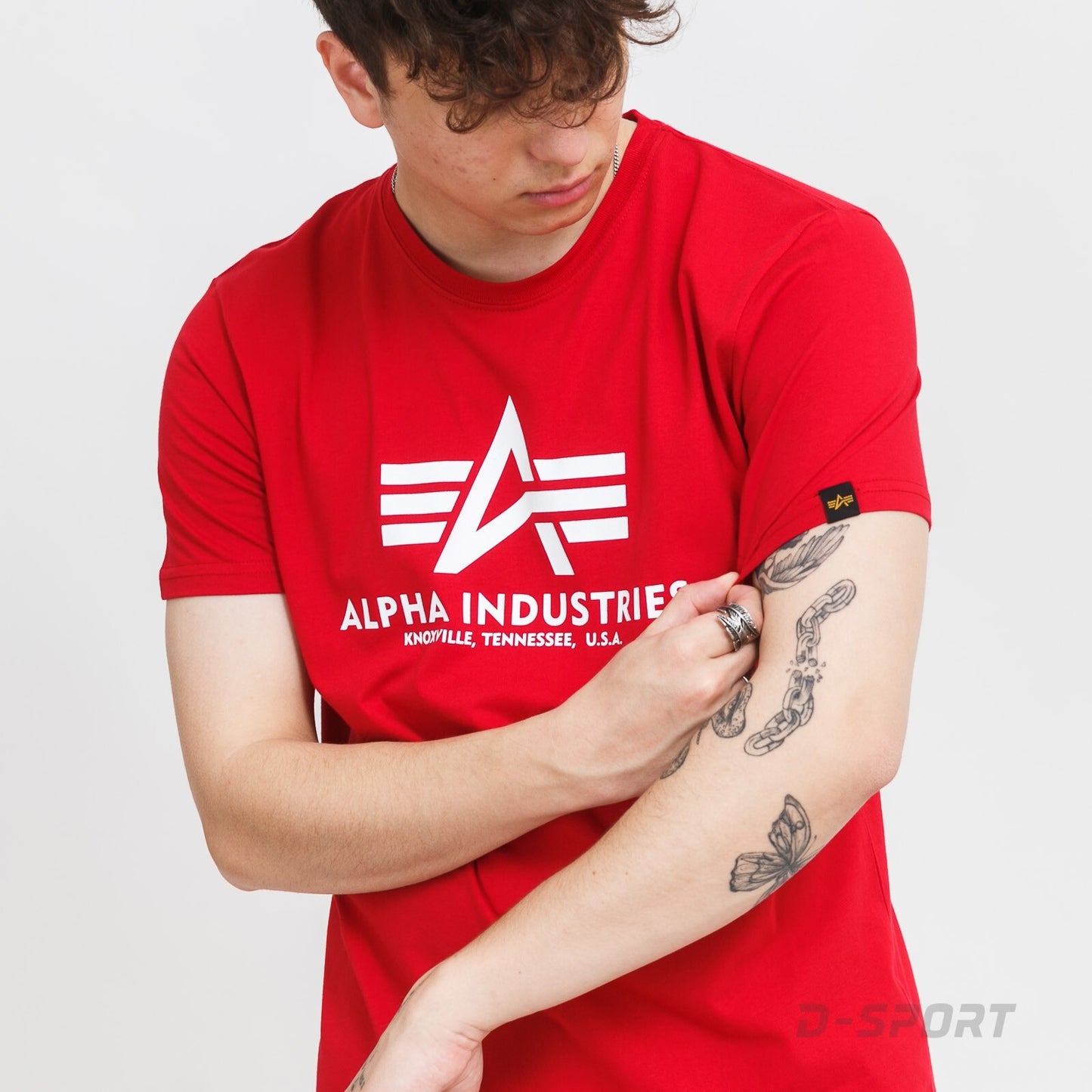 Alpha Industries pánske tričko Basic červené