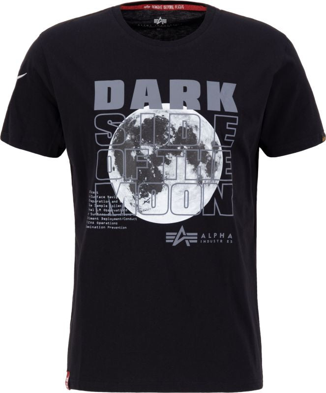 Alpha Industries pánske tričko Dark Side - Black Reflective
