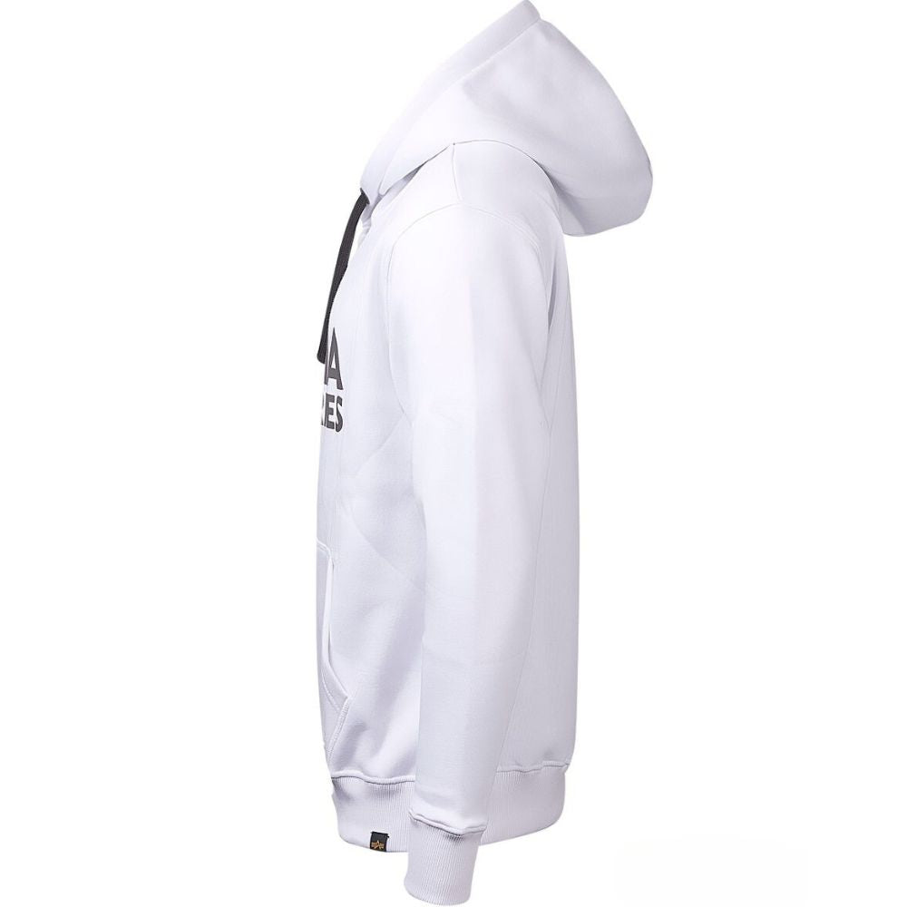 Alpha Industries pánska mikina biela s nášivkami