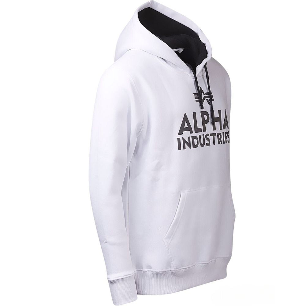 Alpha Industries pánska mikina biela s nášivkami