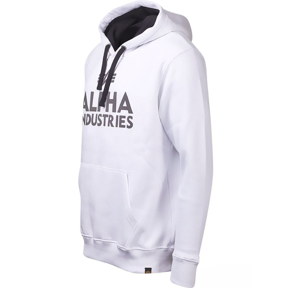 Alpha Industries pánska mikina biela s nášivkami