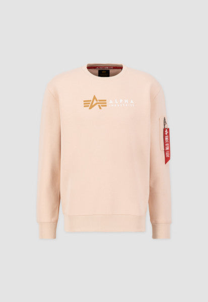 Alpha Industries pánsky sveter Basic Logo béžový