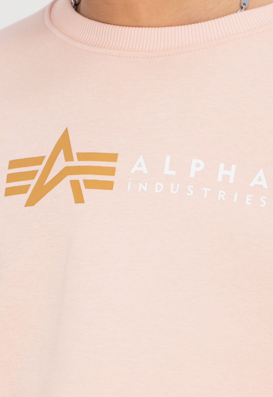 Alpha Industries pánsky sveter Basic Logo béžový