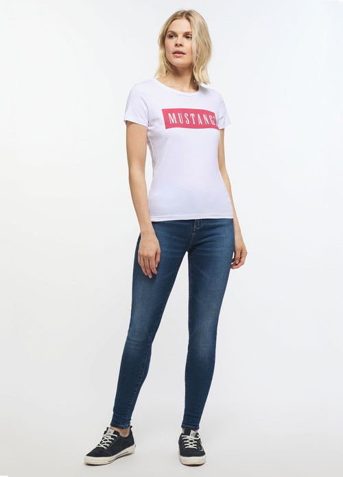 Mustang dámske tričko Alina C Logo Tee - biele