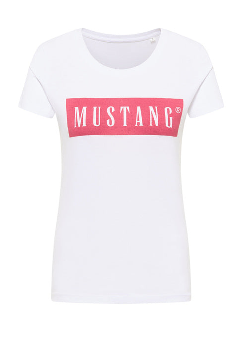 Mustang dámske tričko Alina C Logo Tee - biele