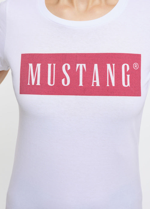 Mustang dámske tričko Alina C Logo Tee - biele