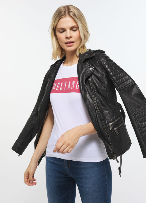 Mustang dámske tričko Alina C Logo Tee - biele