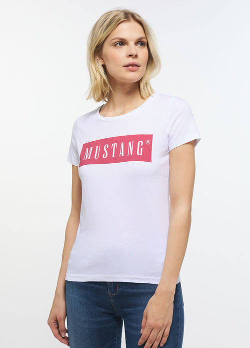 Mustang dámske tričko Alina C Logo Tee - biele