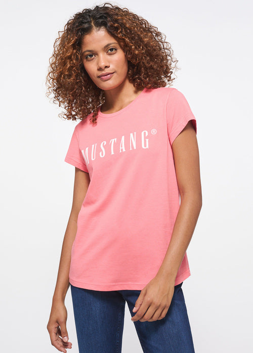 Mustang dámske tričko Alina C Logo Tee, ružové