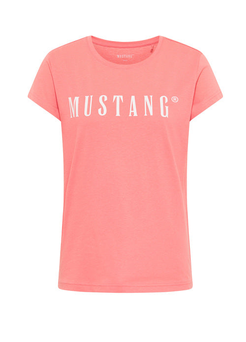Mustang dámske tričko Alina C Logo Tee, ružové