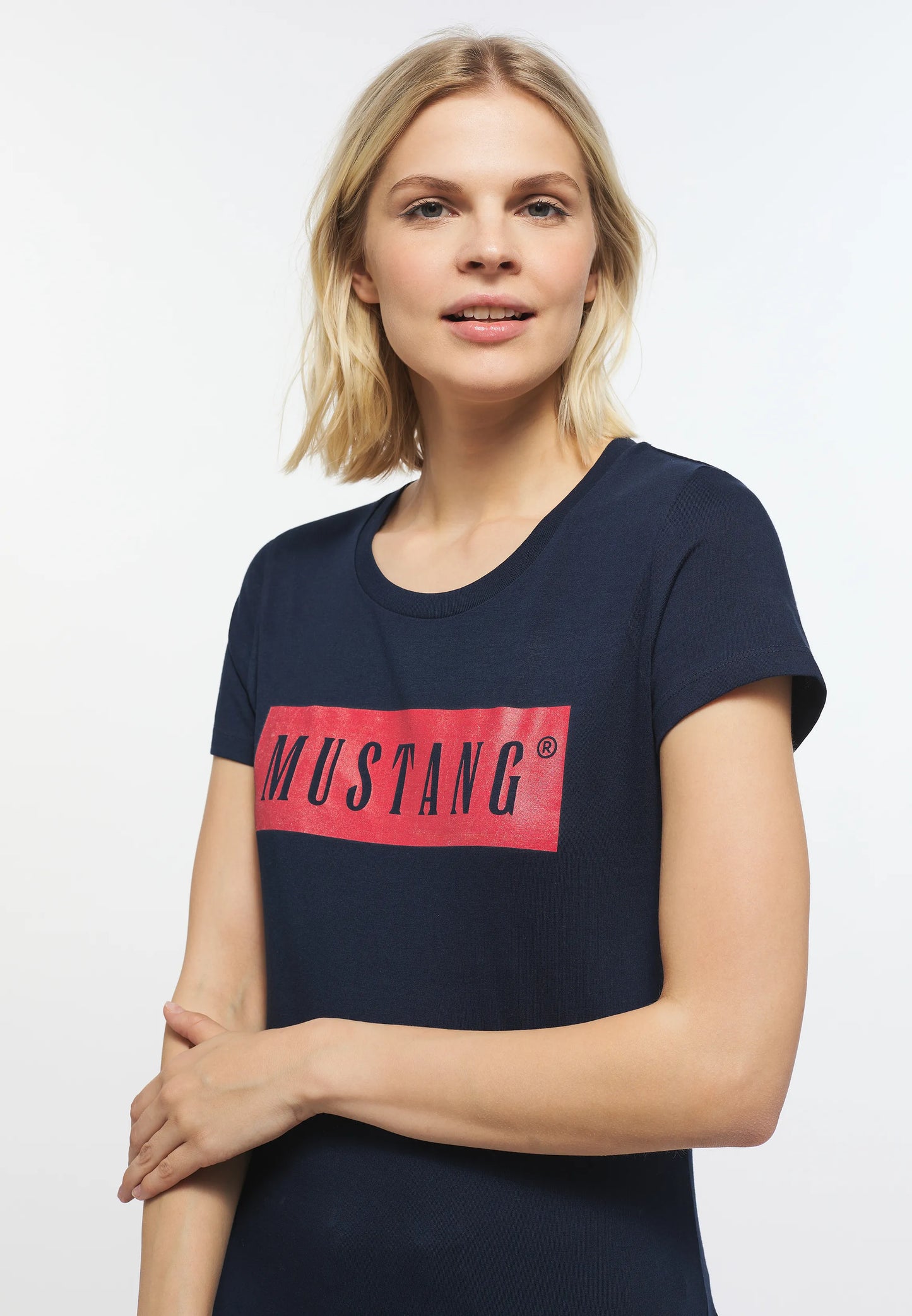 Mustang dámske tričko Alina C Logo Tee modré