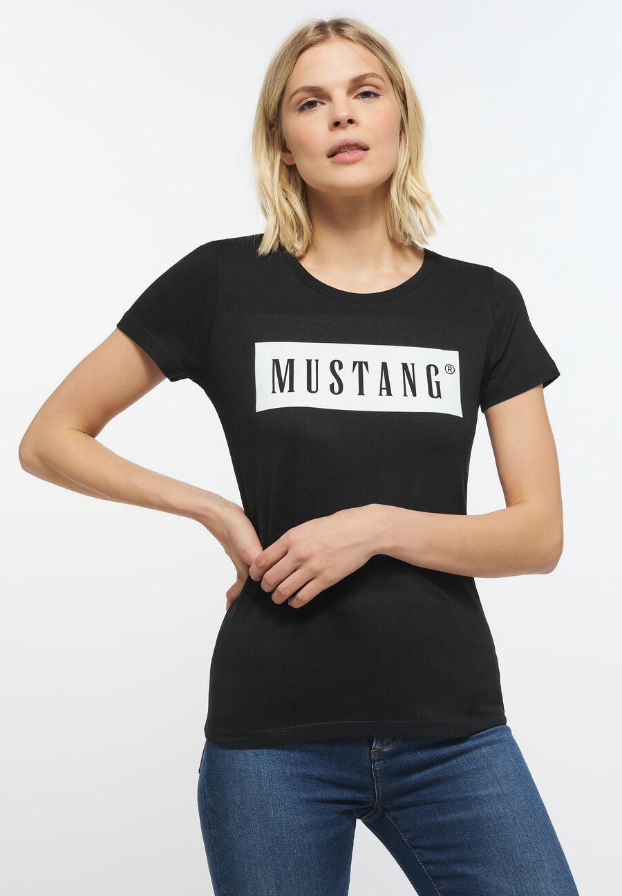 Mustang dámske tričko čierne s logom