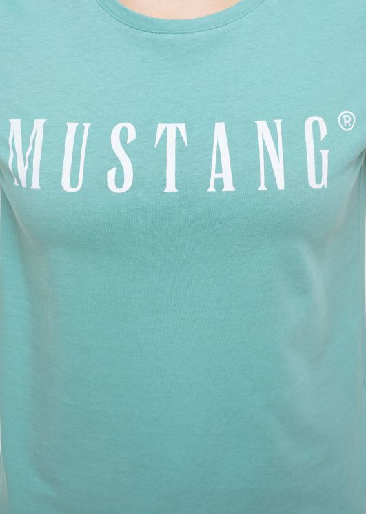 Mustang dámske tričko tyrkysové s nápisom