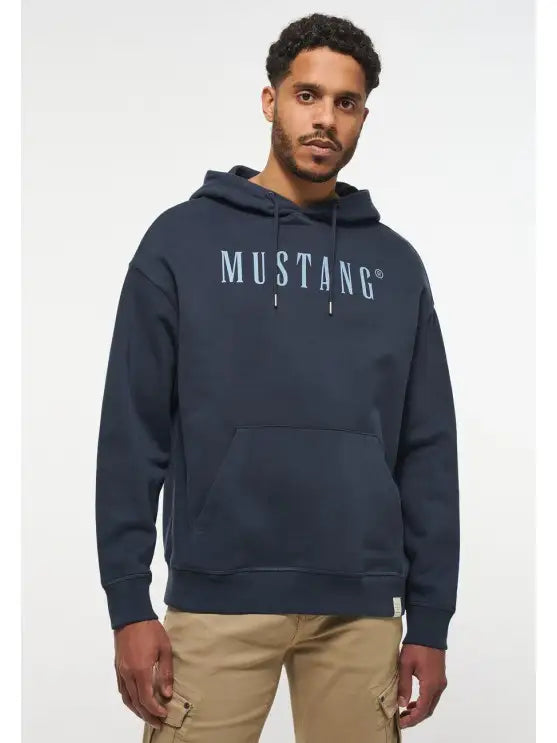 Mustang pánska mikina s kapucňou modrá