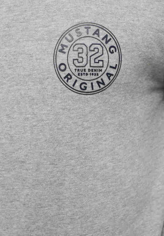 Mustang pánske tričko Alina C Logo Tee, šedé