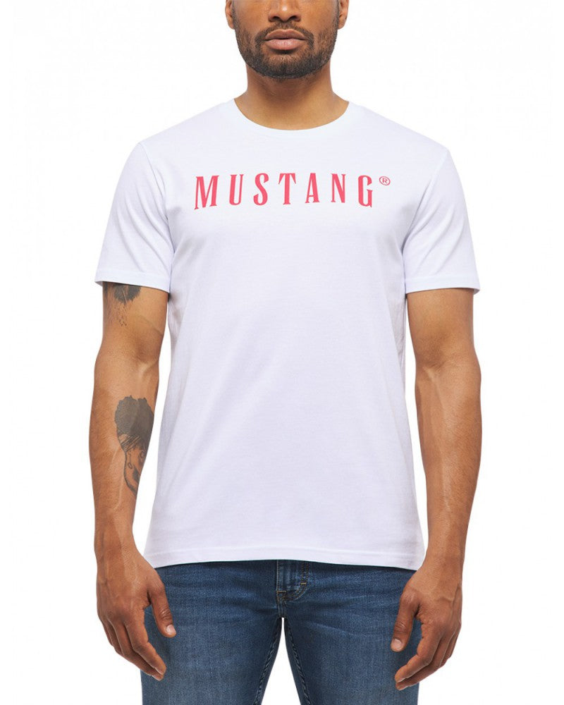 Mustang pánske tričko s krátkym rukávom biele