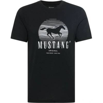 Mustang pánske tričko s logom čierne