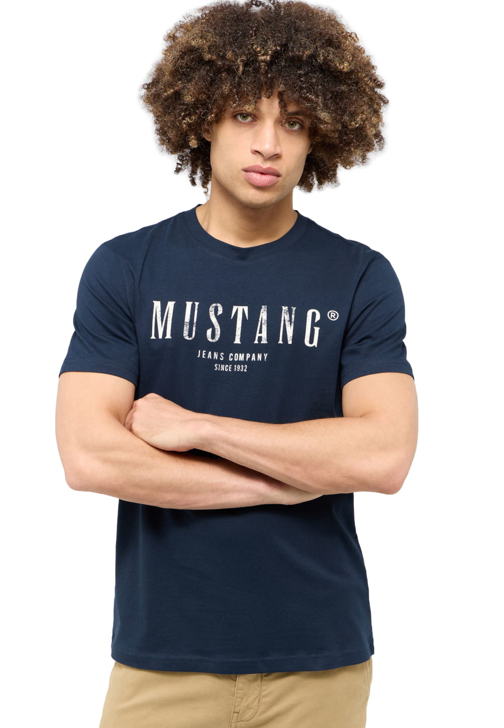 Mustang pánske tričko tmavomodré