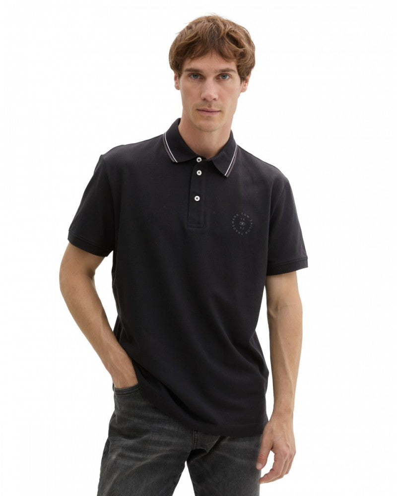 Tom Tailor pánske polo 1043721/29999, čierna